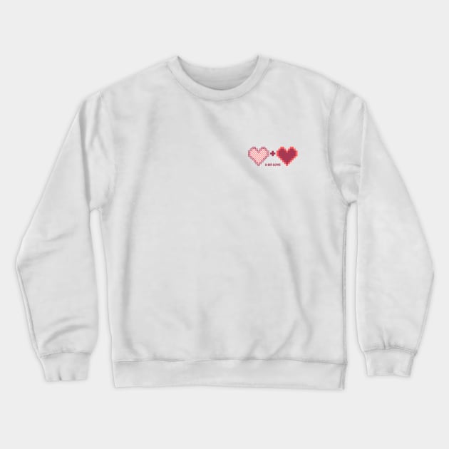 8-Bit Love Crewneck Sweatshirt by pa2rok